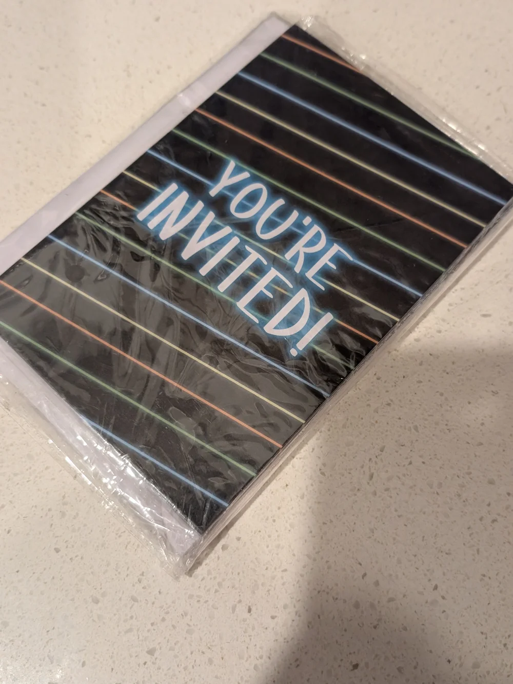 20 Party Invitation Cards - Black Bowling 'Strike Up'